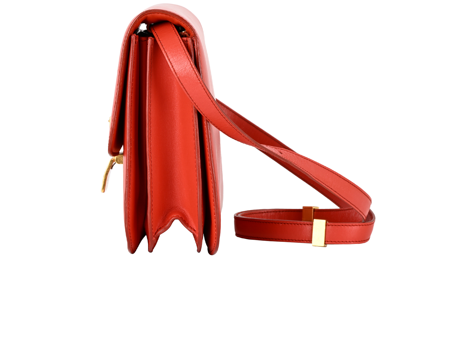 Classic Box Bag, &pound;1,100, Handbags, Red, Leather, Bottom view